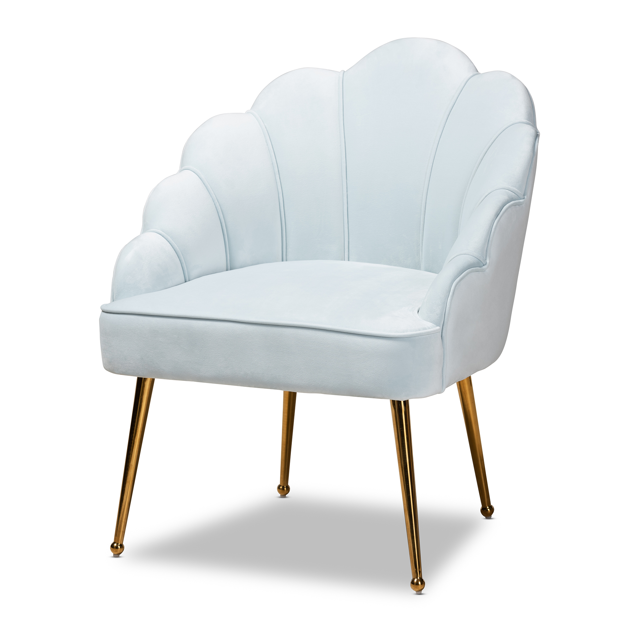 Light blue accent discount chair with ottoman